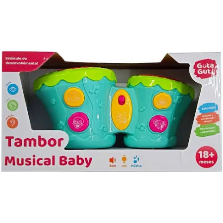 Tambor Musical Baby Cores - Dmb5799 Dm Brasil