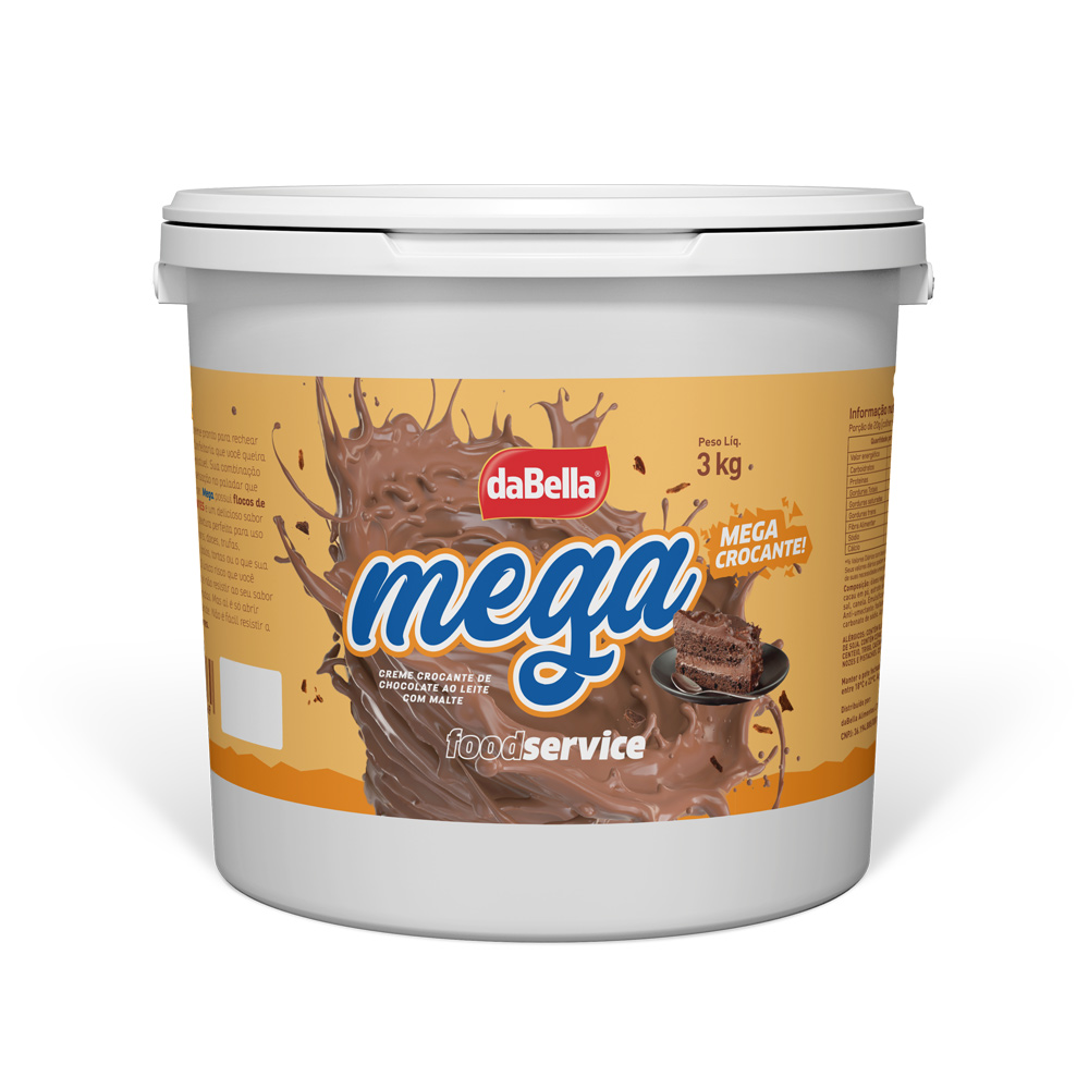 MEGA CREME CROCANTE DE CHOCOLATE AO LEITE COM MALTE - 3 kg