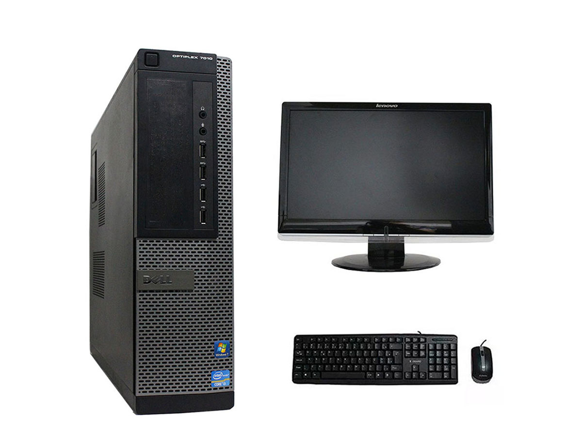 CPU Desktop Dell Optiplex 7010 i3 3° Geração 4GB SSD 120Gb Monitor 18,5" Multimarcas