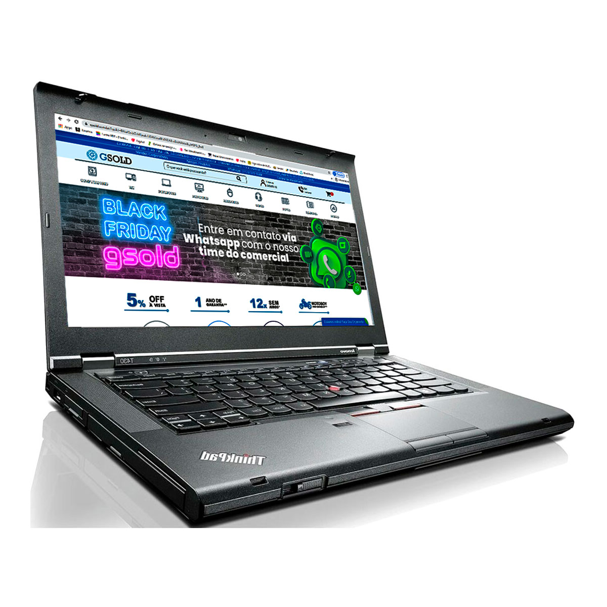 Notebook Lenovo ThinkPad T430 I5 4GB SSD 240GB