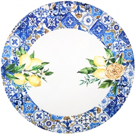 Capa para sousplat Azulejo Limão Siciliano 35 cm