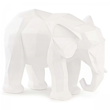 Escultura Elefante branco 20x16