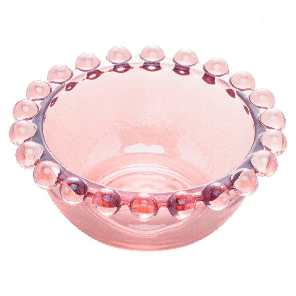 Bowl de cristal rosa Pearl Wolff 4 peças