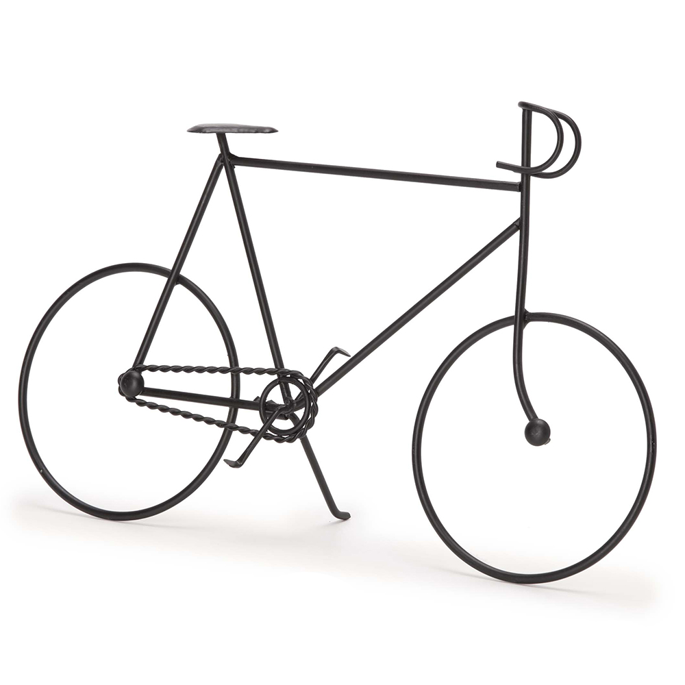 Escultura Bicicleta preta 30x18