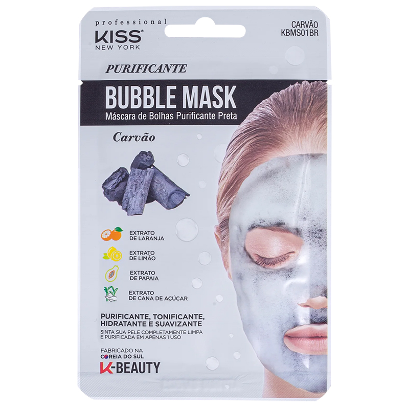 Máscara facial purificante Bubble Mask carvão Kiss NY