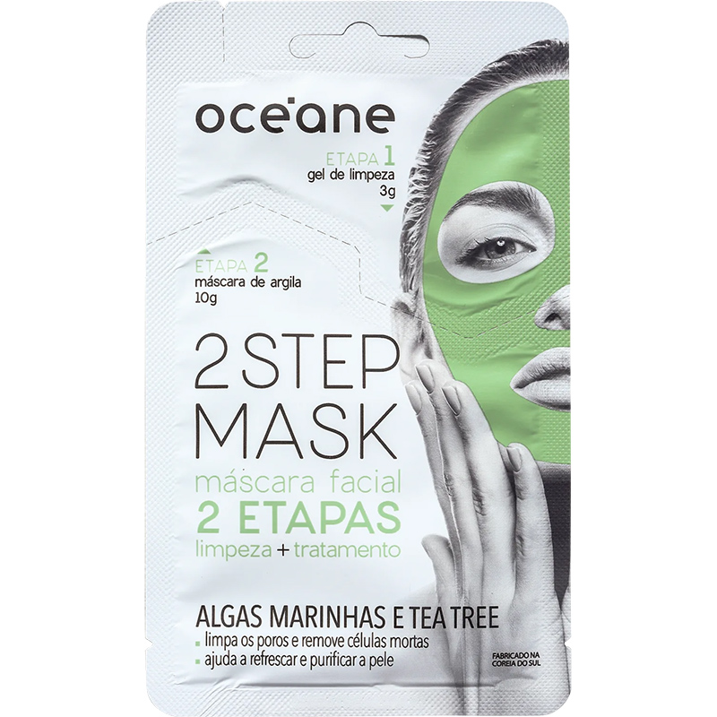 Máscara facial limpeza e tratamento Algas Marinhas e Tea Tree Océane