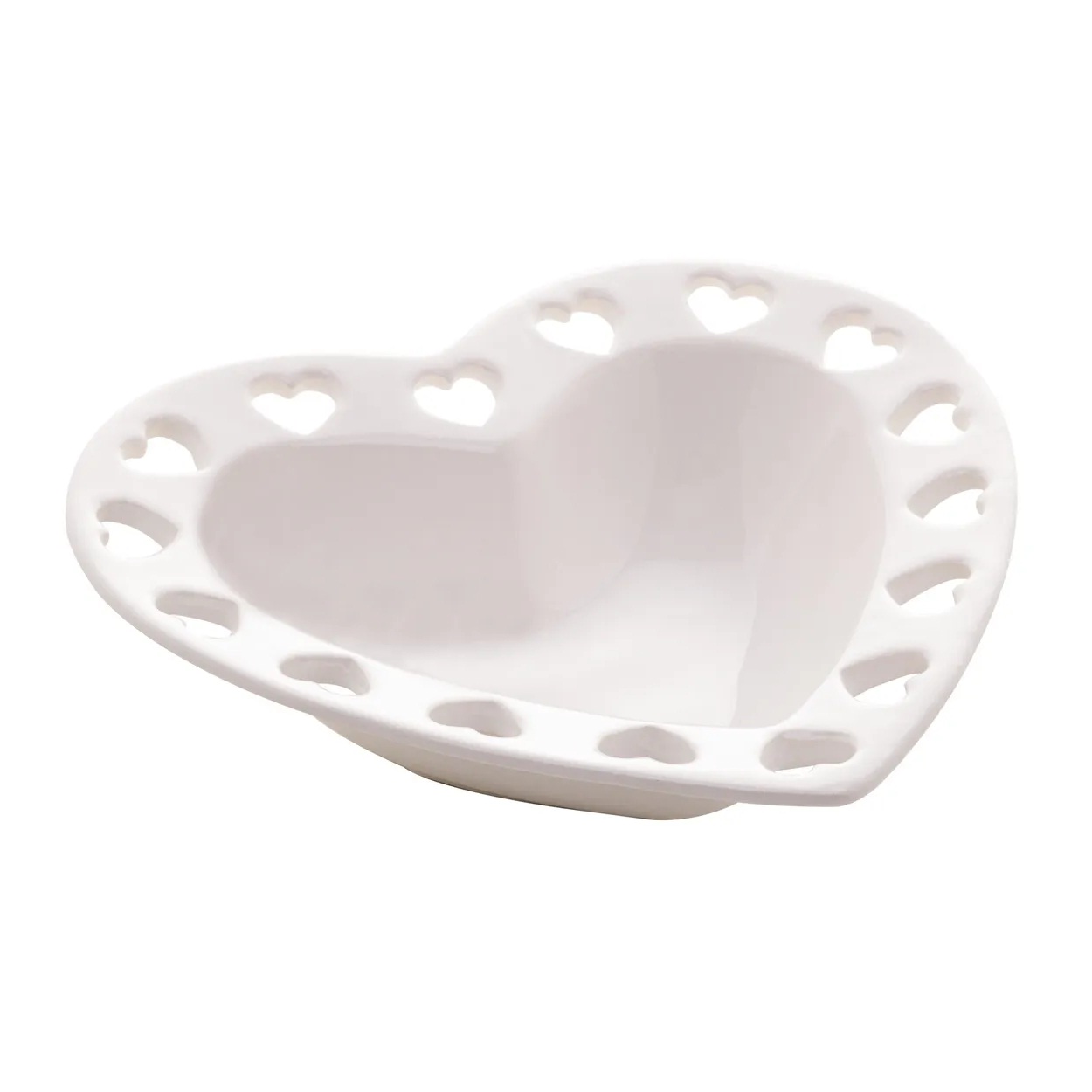 Bowl Coração em cerâmica branca Lyor 14,5 cm