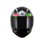 CAPACETE NORSIK FF391 STORM BLACK/GREEN/RED