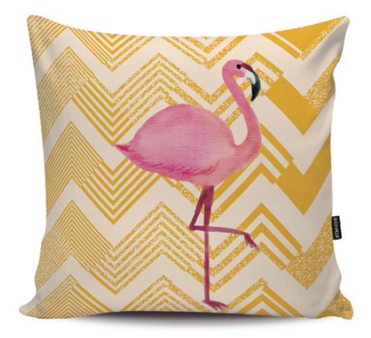 Almofada Império (flamingo amarelo/rosa-45)