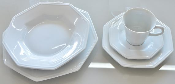 Aparelho De Jantar/Chá Em Porcelana 30 Pcs Schmidt Prisma 05789 (branco)