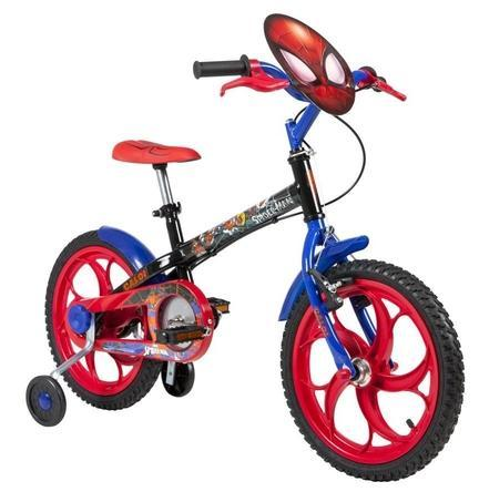 Bicicleta Infanto-Juvenil Aro 16 Masc. Caloi Spider Man (preto)