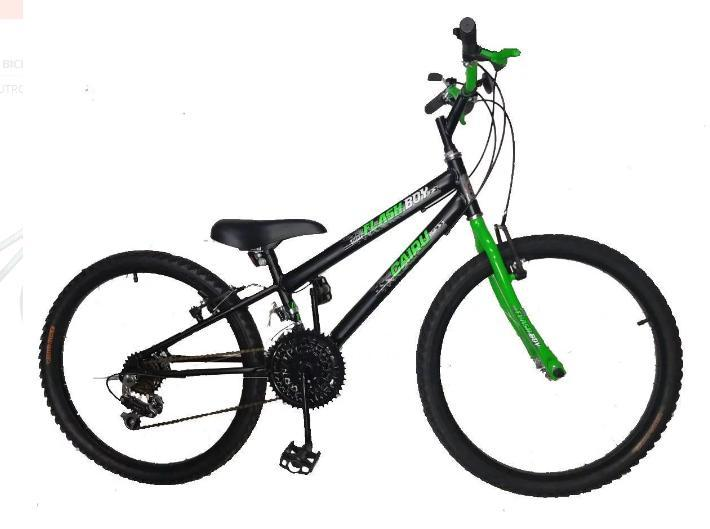 Bicicleta Infanto-Juvenil Aro 24 Cairu Flash Boy 317255 (preto/verde) DM2T98458N