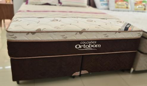 Kit-CJ.Box Queen Mola 158x198x62CM Ortobom Sleep King (branco/marrom)