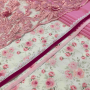 Combo de tecidos para vestido de prenda tradicional floral rosa
