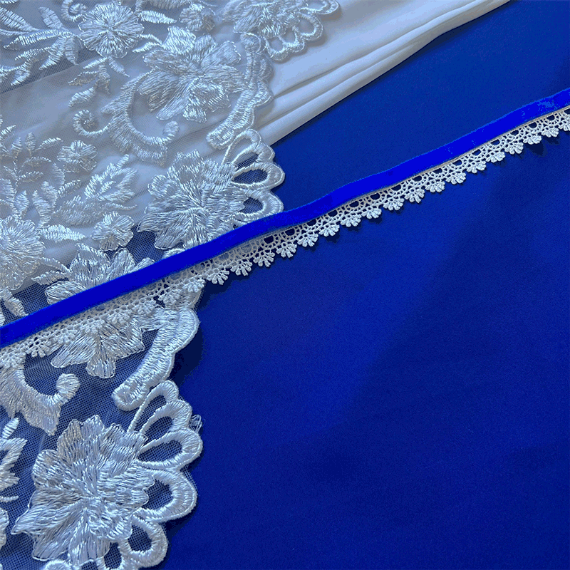 Combo Essencial de Tecidos para Vestido de Prenda Azul Royal
