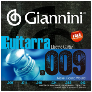 Encordoamento  Guitarra Giannini Nickel Round Wound Geegst09(.009.046)