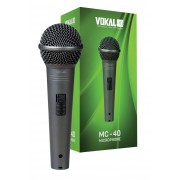 Microfone Dinâmico Vokal Mc-40
