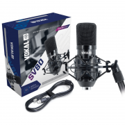 Microfone Vokal Para Gravacao Studio Sv80U Usb