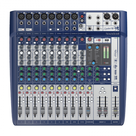 Mixer Soundcraft Signature 12 C/ Efeitos Integrados Gravação e Reprodução USB