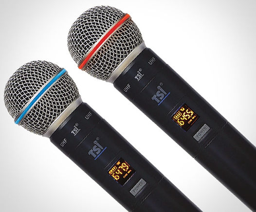 Microfone Sem Fio Tsi 900 Duplo com 96 Canais de Operação