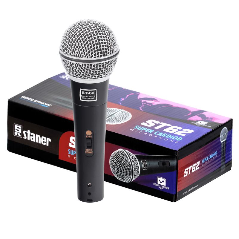 Microfone Staner Super-cardióde Dinâmico St-62
