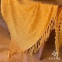 Manta  Amarela em Chenille - 1,20x1,80m