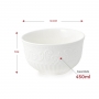 Bowl Tigela de Porcelana Branco 450ml Kit com 2 Peças md4