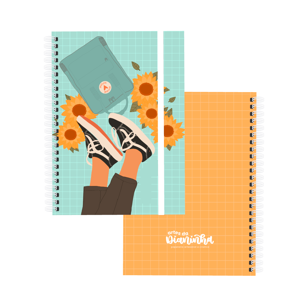 Caderno Universitário | Capa Sunflower [Sob Encomenda]