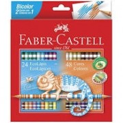 Lápis de Cor Bicolor 48 cores Faber Castell