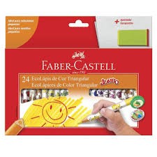 Lápis de Cor Jumbo 24 cores Faber Castell