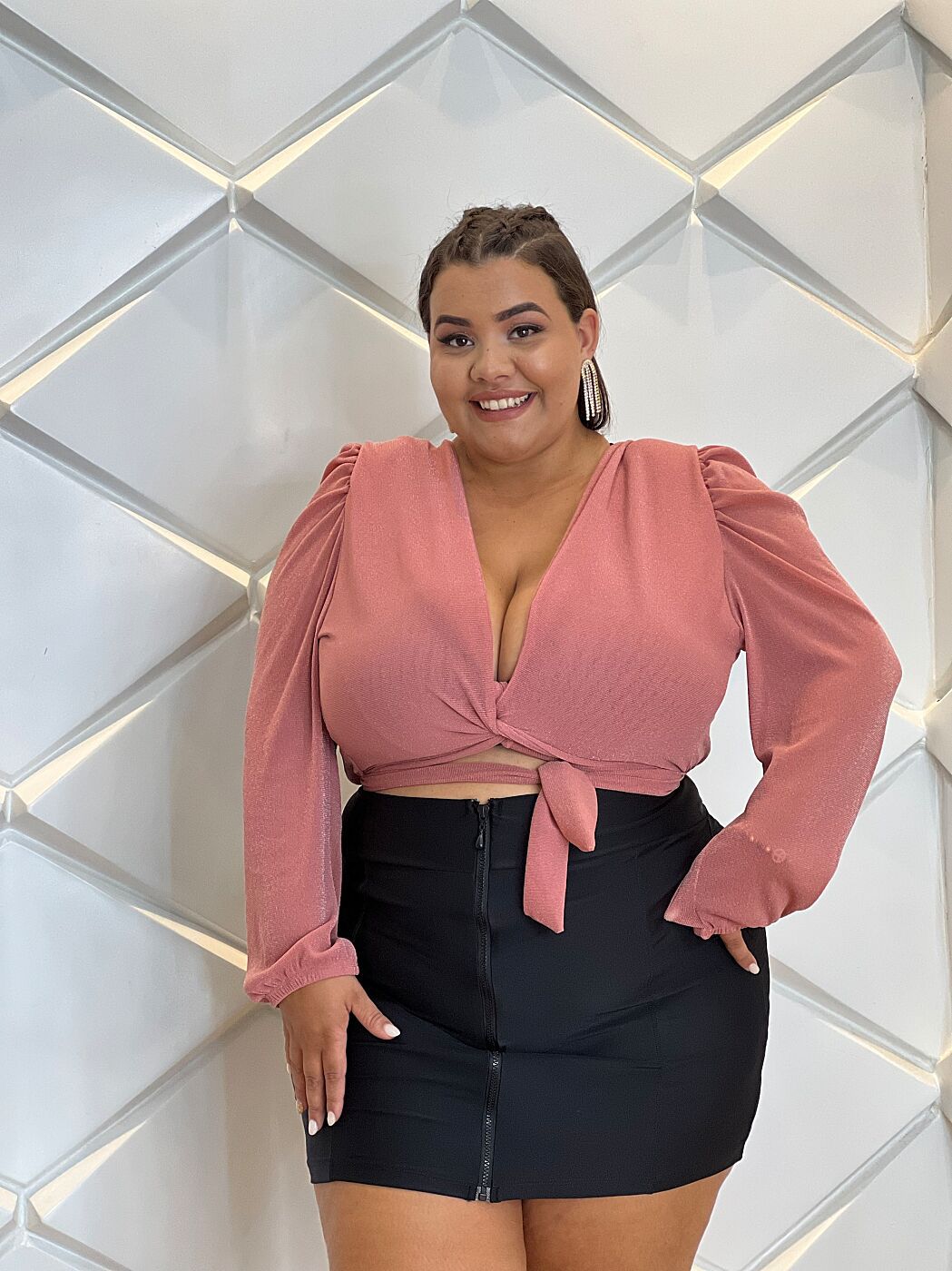 CROPPED PLUS SIZE BIA - ROSA