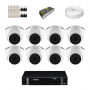 Kit CFTV intelbras HD com 8 câmeras + DVR Intelbras MHDX 1108 de 8 canais + acessórios