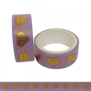 Fita Adesiva Washi Tape 15mmx3m Metalizada - Amigold