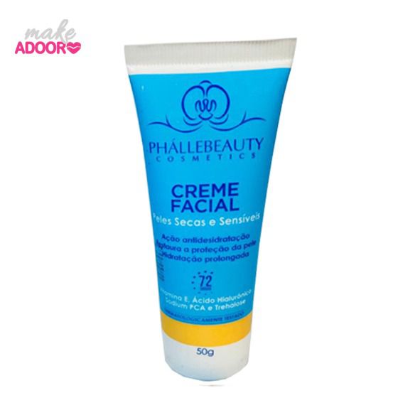 Creme Hidratante Facial Peles Secas e Sensíveis Phallebeauty