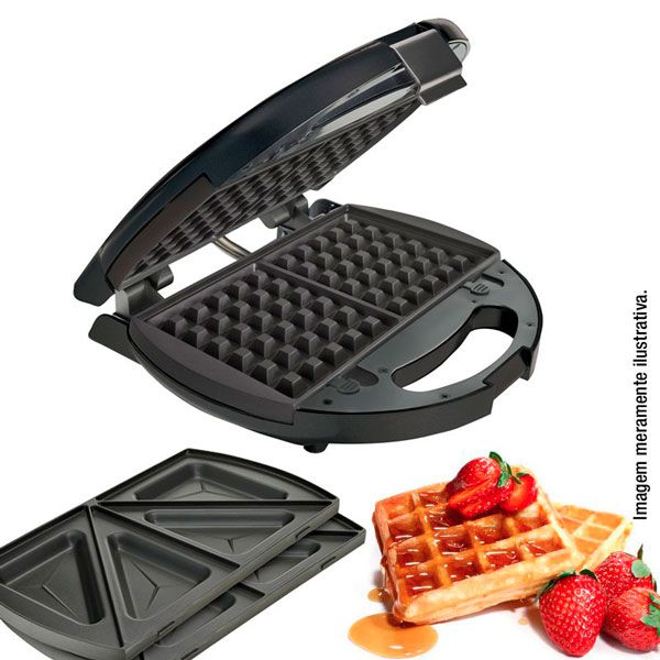 Sanduicheira e Máquina de Waffles em Inox 3892-017 - Oster
