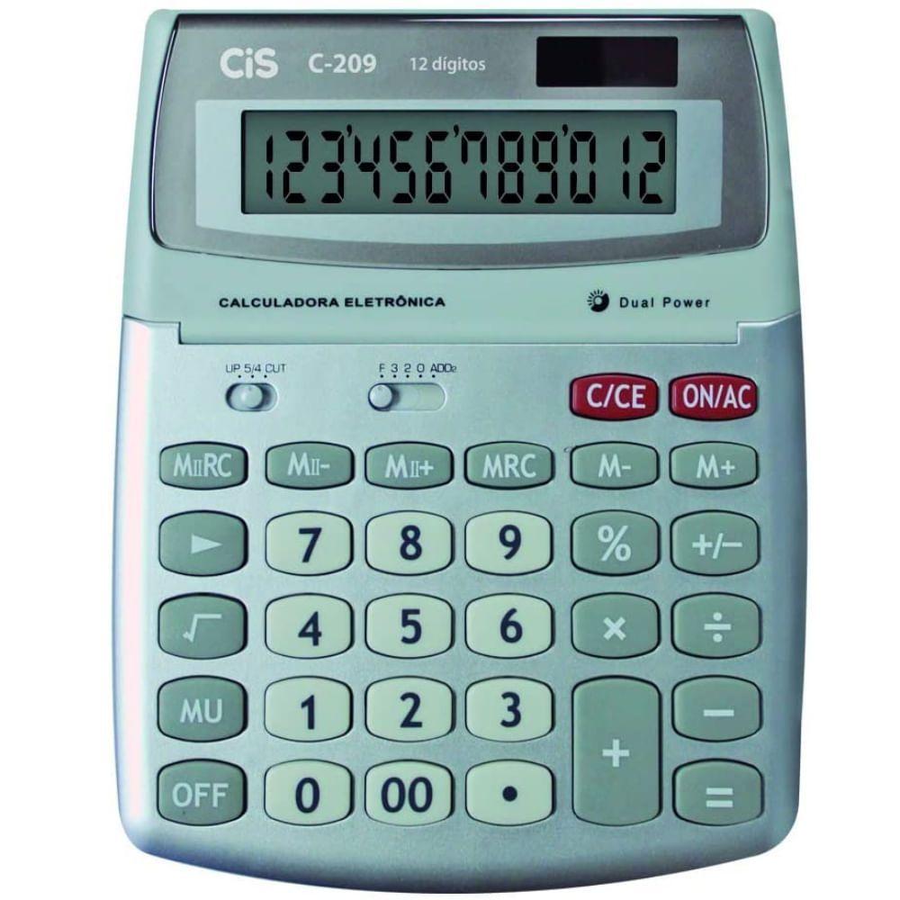Calculadora De Mesa C-209 c/ 12 Dígitos - CIS