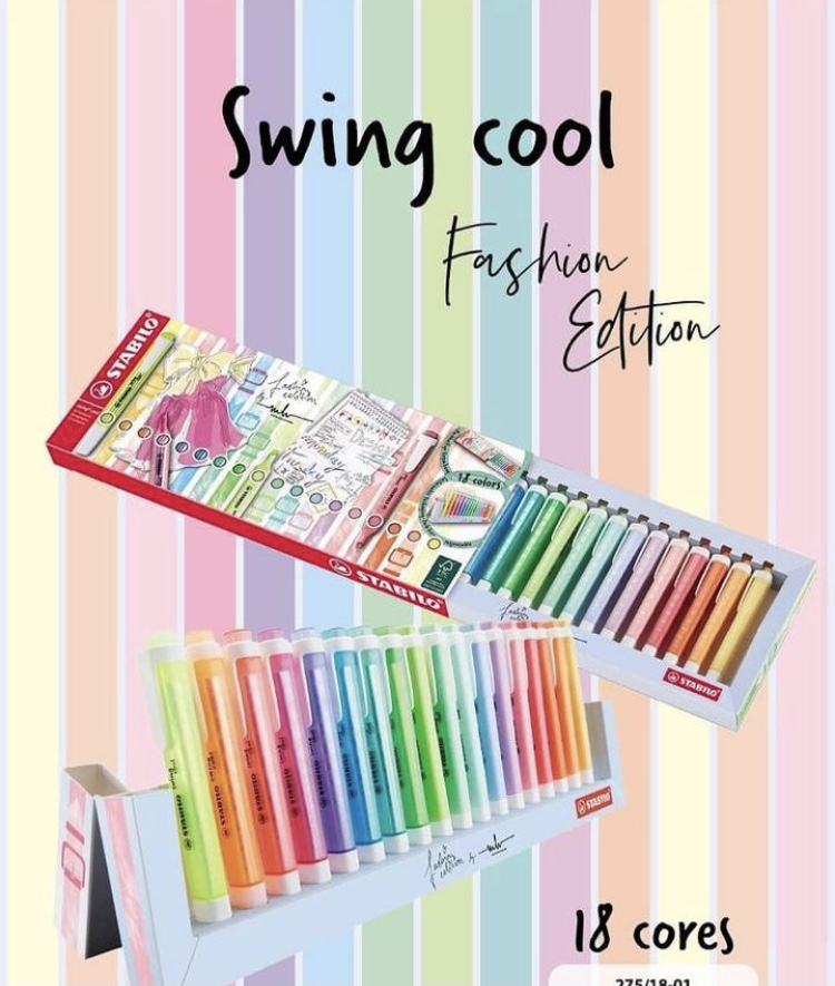 Estojo Swing Cool Fashion Edition c/18 cores - Stabilo
