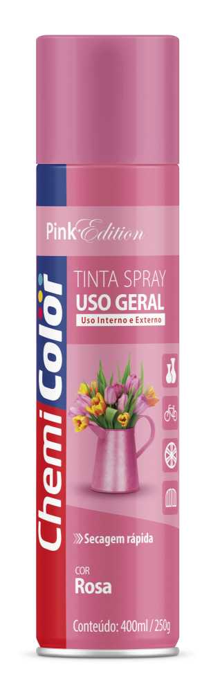 Tinta Spray Uso Geral Rosa 400ml - Chemicolor