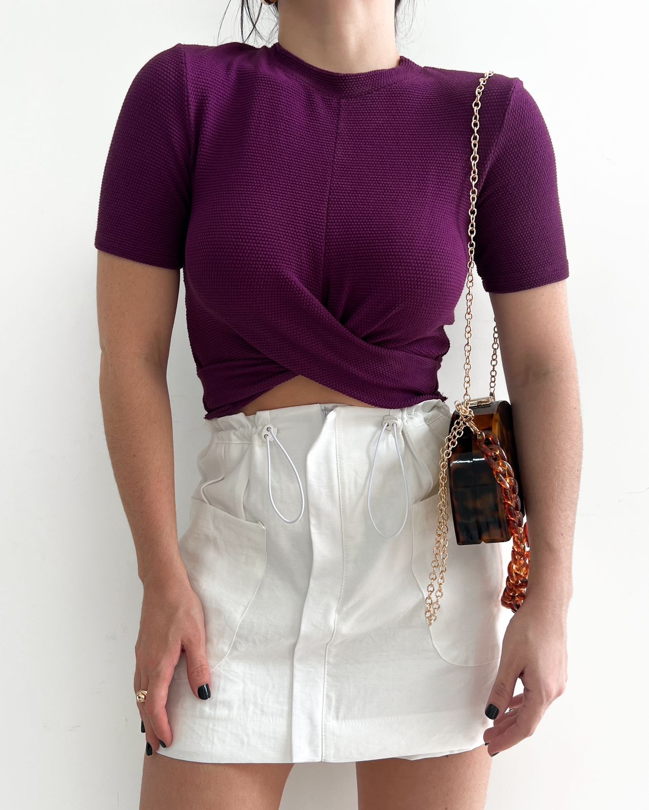 Cropped Bloom - Roxo