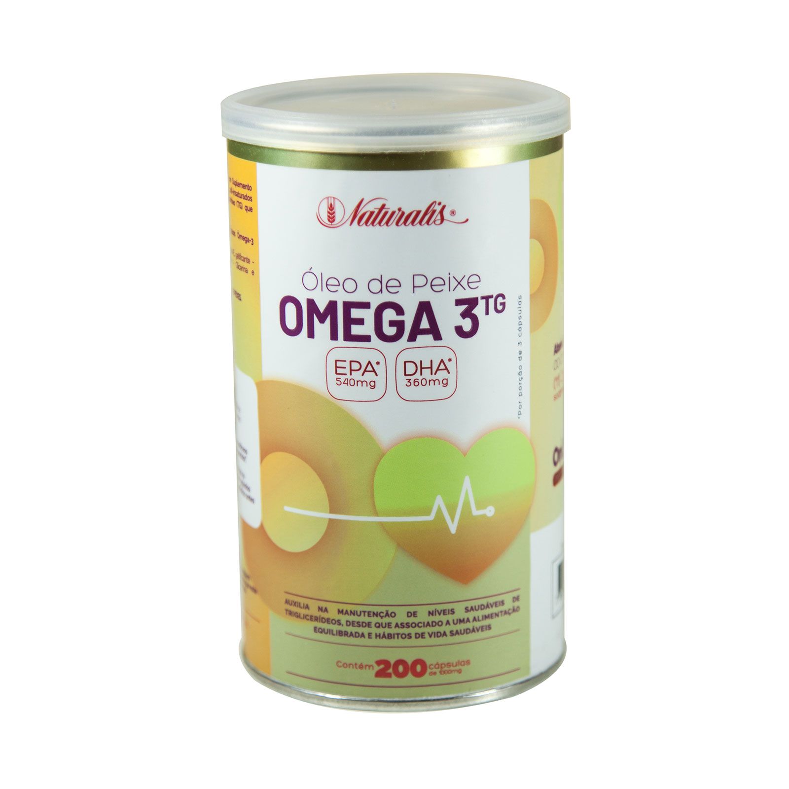 Óleo de Peixe Omega-3 Naturalis 200 Cápsulas
