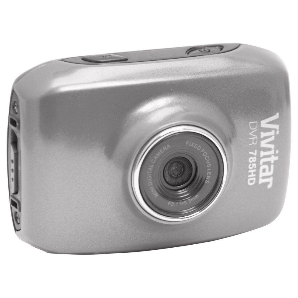 Câmera Filmadora de Ação HD C/ Caixa Estanque e Acessórios Cinza  DVR785HD Vivitar