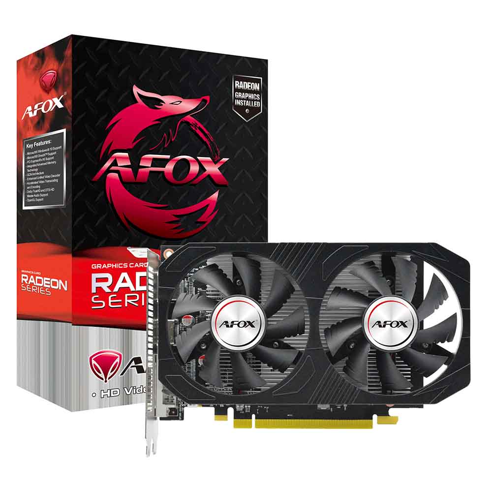 Placa de Vídeo Afox Radeon RX 560, 4GB, DDR5, 128BIT AFRX560-4096D5H4