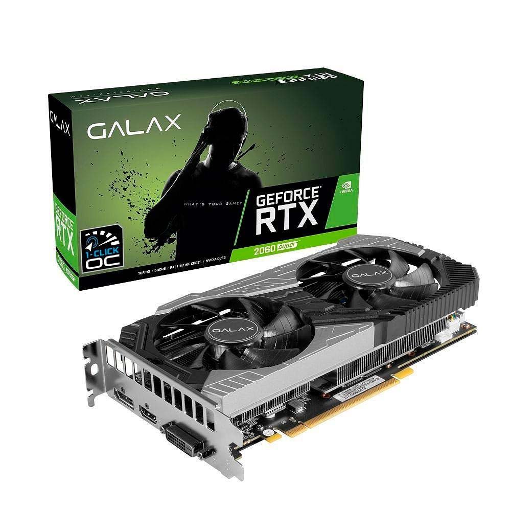Placa de Video Galax Nvidia Geforce RTX 2060 Super Ex, 8 Gb, 1 Click Oc, Teclab Lite - 26ISL6HP68LD