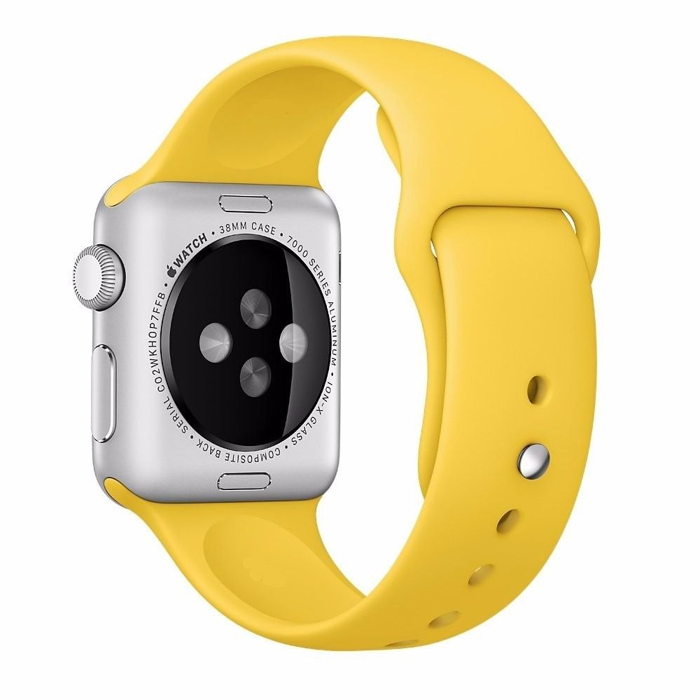 Pulseira p/ Apple Watch Silicone Básica Amarelo 40/38MM Flexinter