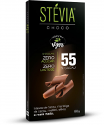 Stévia choco chocolate zero açúcar 55% cacau 80g