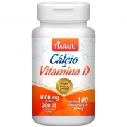 Tiaraju Cálcio + Vitamina D com 100 comprimidos
