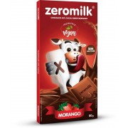 Zeromilk chocolate 40% cacau sabor morango 80g