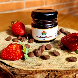 Geleia de Chocolate com Morango Natural e Artesanal 80% da Fruta - Pinhais