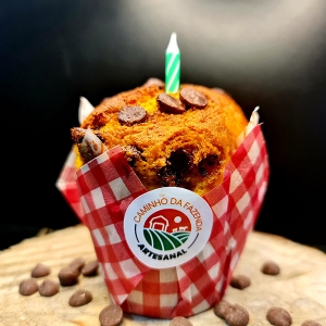 Muffin de Cenoura e Chocolate para Aniversário | Caminho da Fazenda