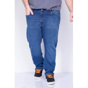 Calça jeans de moletom Blue Plus size